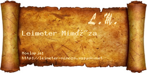 Leimeter Mimóza névjegykártya